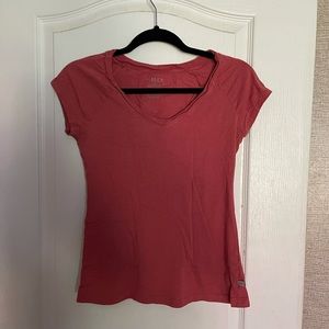 Burnt Orange Max Brand V neck T-shirt size Medium